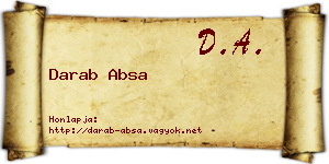 Darab Absa névjegykártya